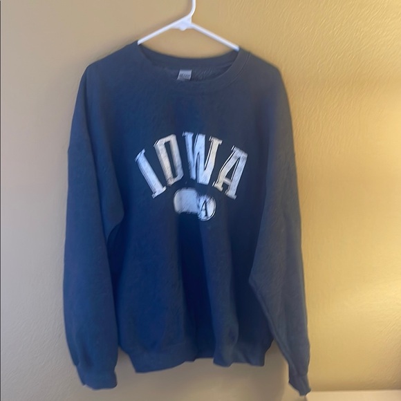 Gildan Sweaters - Gildan Gray Crew Neck Sweater with Iowa Print